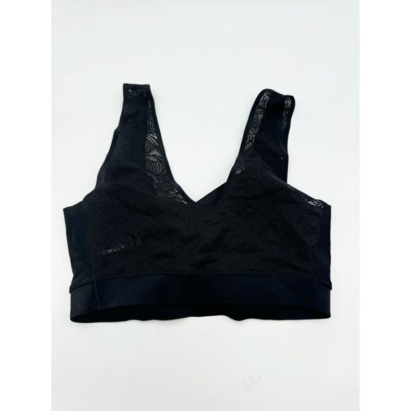 Chantelle Soft Padded Bra Top With Lace Black Pullover Wireless XS/S B2302 - Picture 4 of 5
